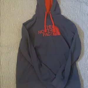 Grey with orange The North Face  Hoodie